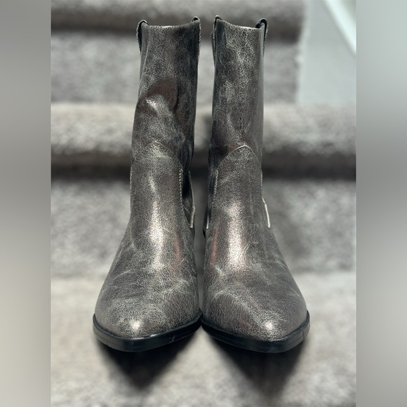 NEW Dolce Vita Imana Pointed Toe Mid-Calf Silver Cowboy Boots Women’s 6.5 - Picture 5 of 10